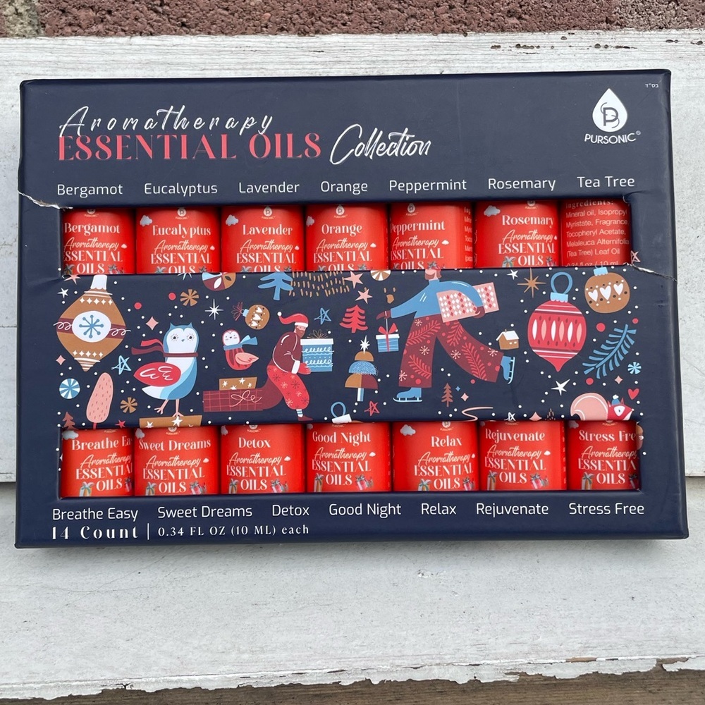 14 Pack Gift Set Aromatherapy Essential Oils Pursonic  ~ 10 ML Each